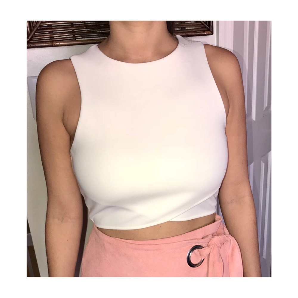Cutout White Crop Top